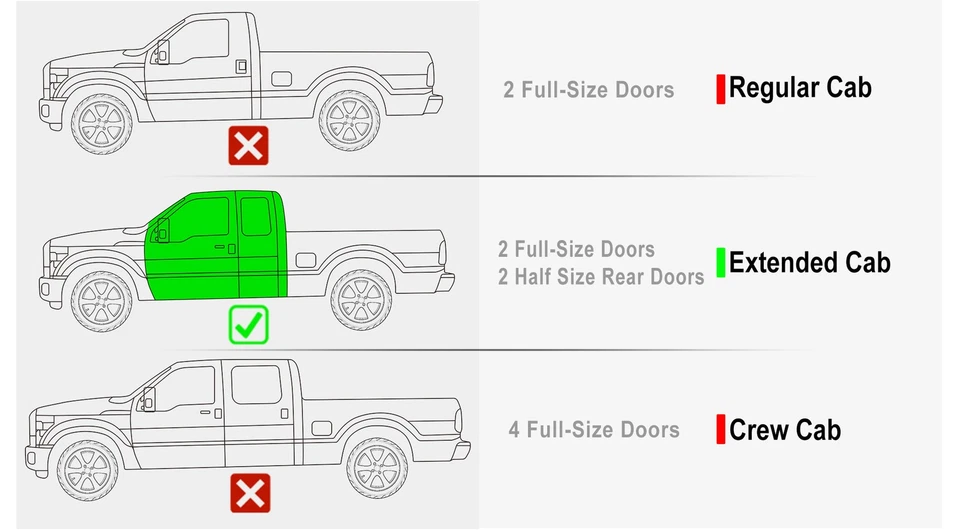 Подножки SUPERSED W2W 6 дюймов подходят для 99–16 Ford F250 F350 Super Cab кровать 5,5 фута - Изображение 2 из 4
