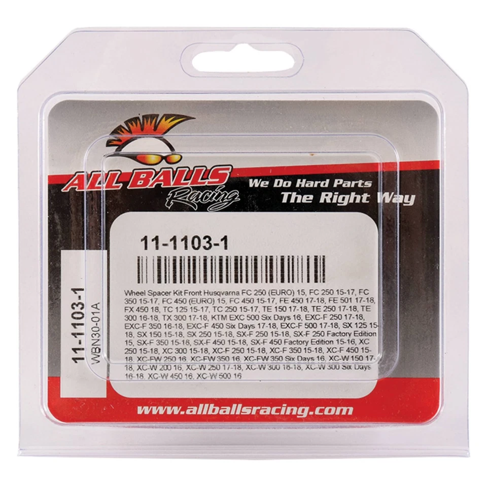 All Balls Wheel Spacer Kit 11-1103-1 For Husqvarna FC 250 FC 350 15-17 — 第 4/4 张图片