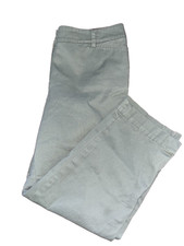 TALBOTS Women's PERFECT CROP Olive Green Cotton Khaki Capri Pants Sz. 4P