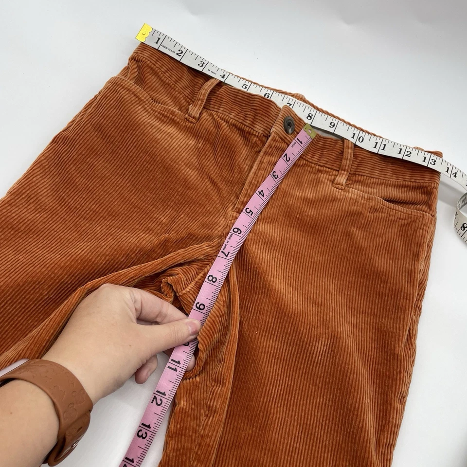 Rugby Ralph Lauren MUJER TALLA 2 Pana Chino Pantalones Cremallera Tobillo Naranja 27x 27 Foto 2 de 4