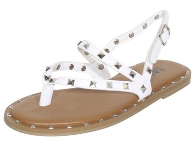 Mia Kids Little/Big Girl's Bambina Sandals Strappy Shoes Spiked White