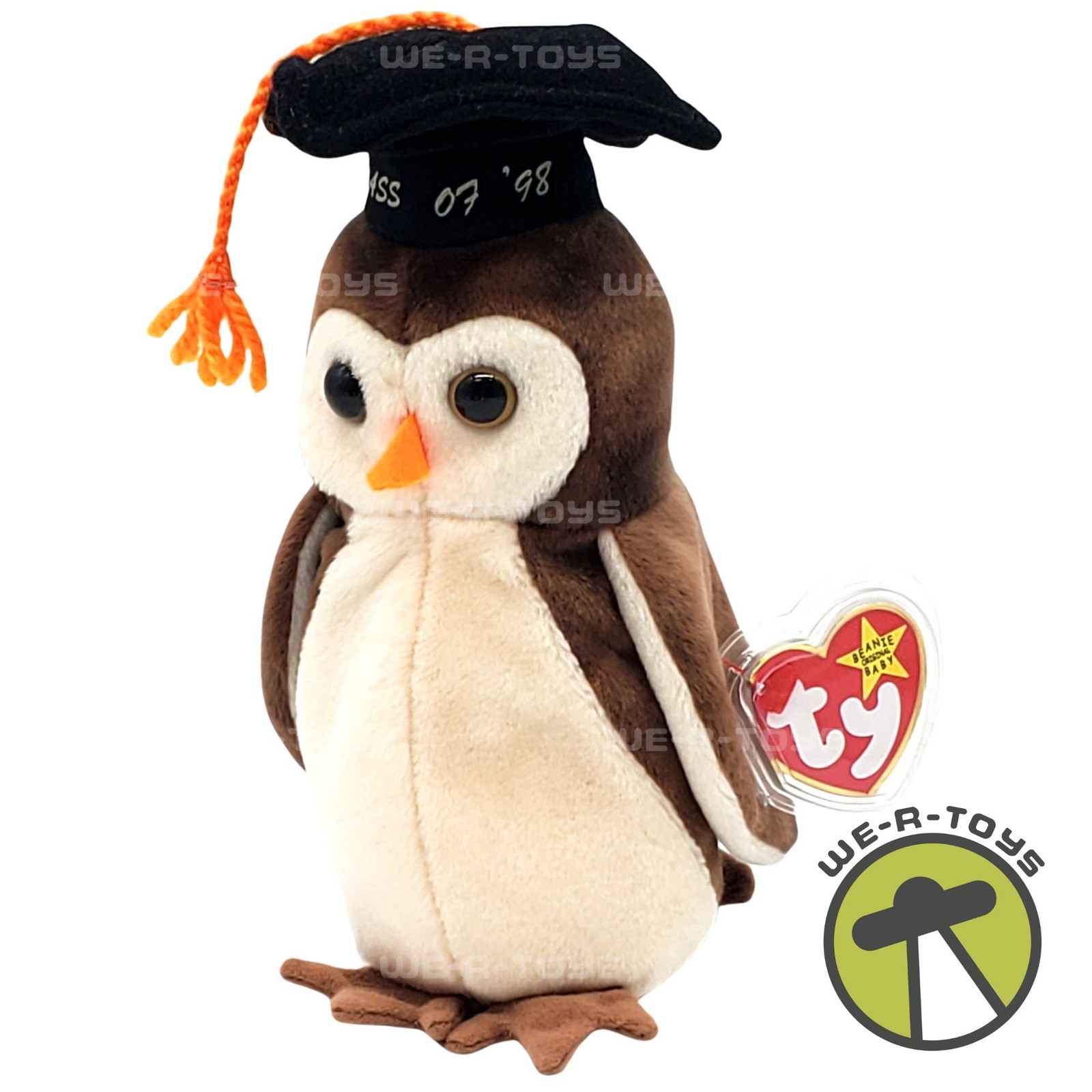 Ty Beanie Babies Wise the Owl 1998 Graduation Plush