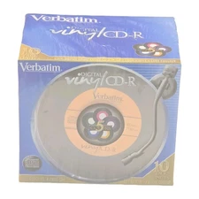 Verbatim Vinyl CD-R Digital 80 min 700MB 10pk 5 Colors Design -B1a