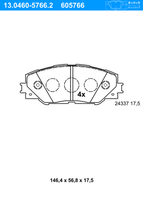 Ate BremsbeläGe Vorne (13.0460-5766.2) FüR Toyota Rav 4 Iv Iii Prius Plus Mirai
