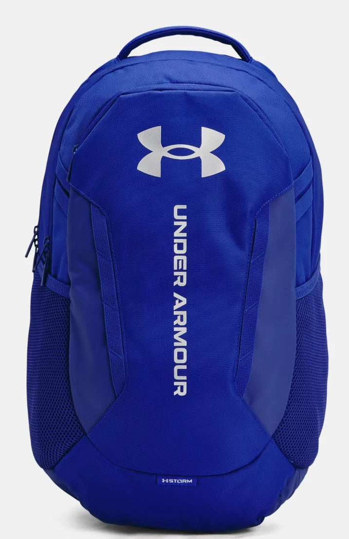 Under Armour 1384672 UA Hustle 6.0 Storm Backpack School Laptop Blue Book Bag