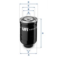 UFI Kraftstofffilter 24.374.00 FüR Ford Mazda Metrocab Subaru Toyota VW