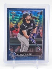 RYAN VILADE 2022 TOPPS CHROME BLUE REFRACTOR ROOKIE /75 #85 ROCKIES Q5537