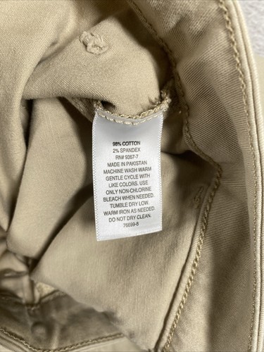 St. John's Bay Modest Midi Skirt Women's 4 Beige Khaki Stretch Pockets - Picture 7 of 8
