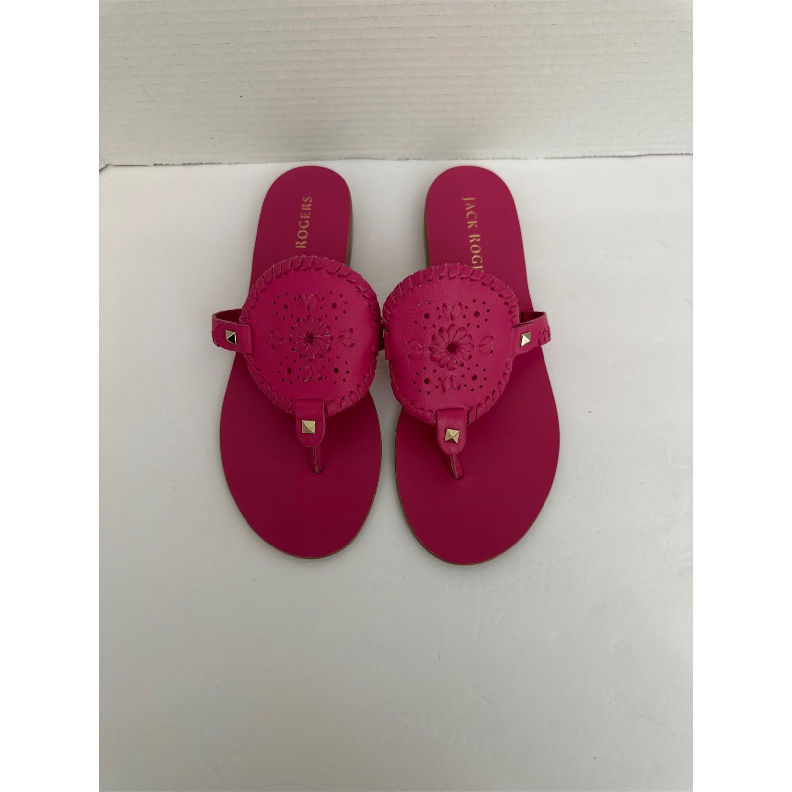 Jack Rogers Megenta Pink Thong Sandals Womens 9M