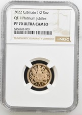 2022 Gold Proof Half Sovereign, Platinum Jubilee, NGC PF70 ULTRA CAMEO