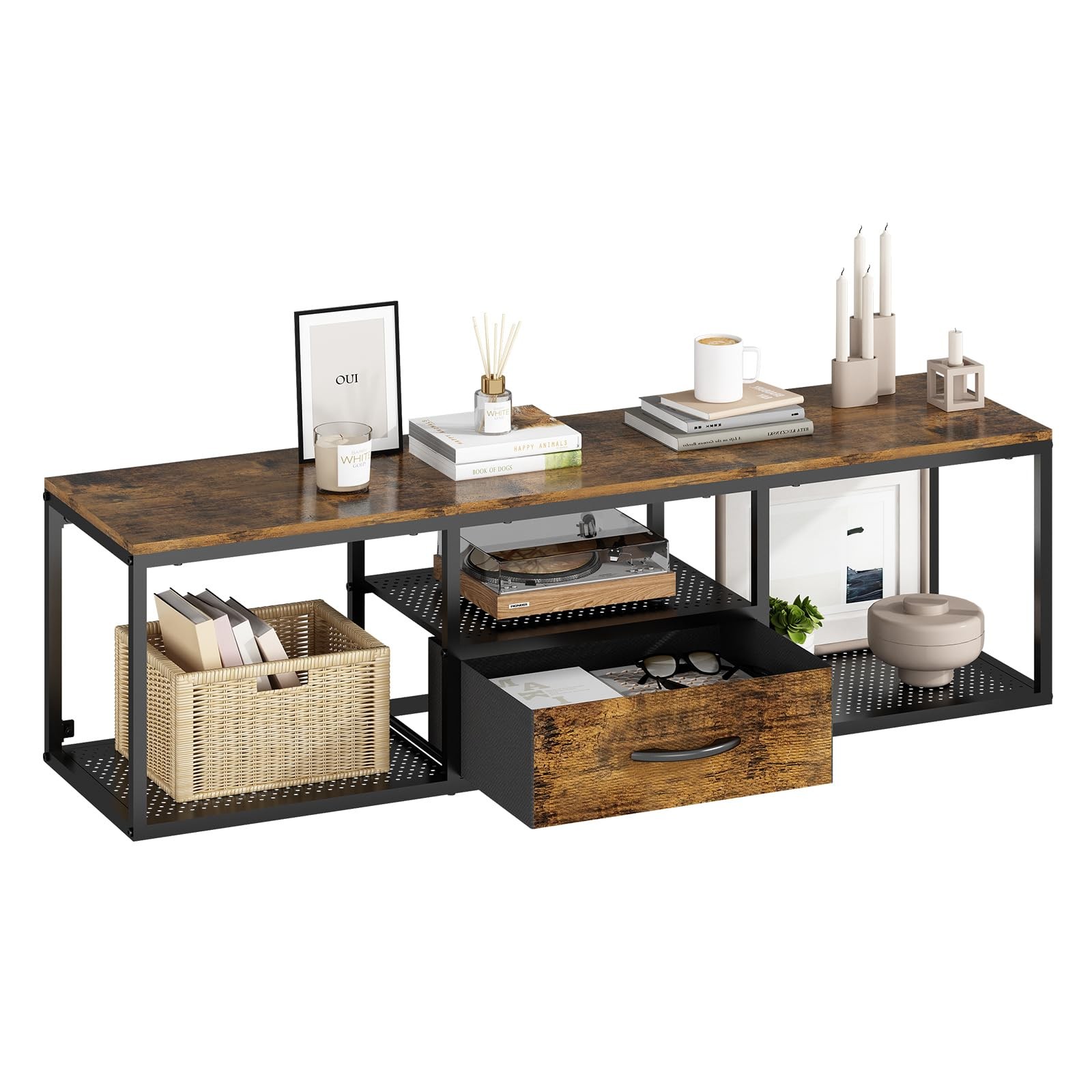 Floating Wall TV Stand Mounted with Storage Cabinet Entertainment Television