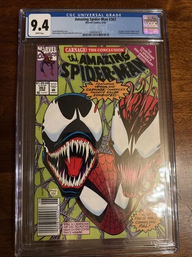 The Amazing Spider-Man #363 Graded CGC 9.4 (Marvel Comics June 1992)