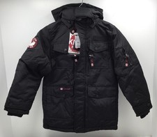 Canada Weather Gear Boys Hooded Parka In Black Size S 8