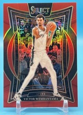 2024-25 Panini Select Victor Wembanyama Concourse Red Prizm /199 #9