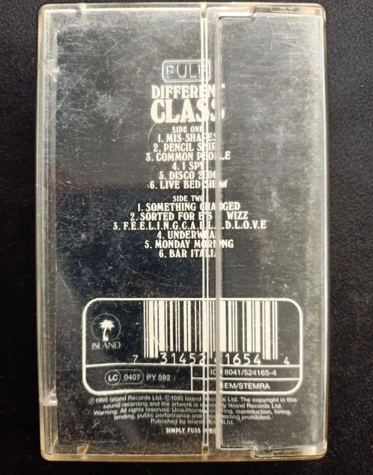 Pulp : Different Class ( Cassette Tape ) - Image 2 of 4