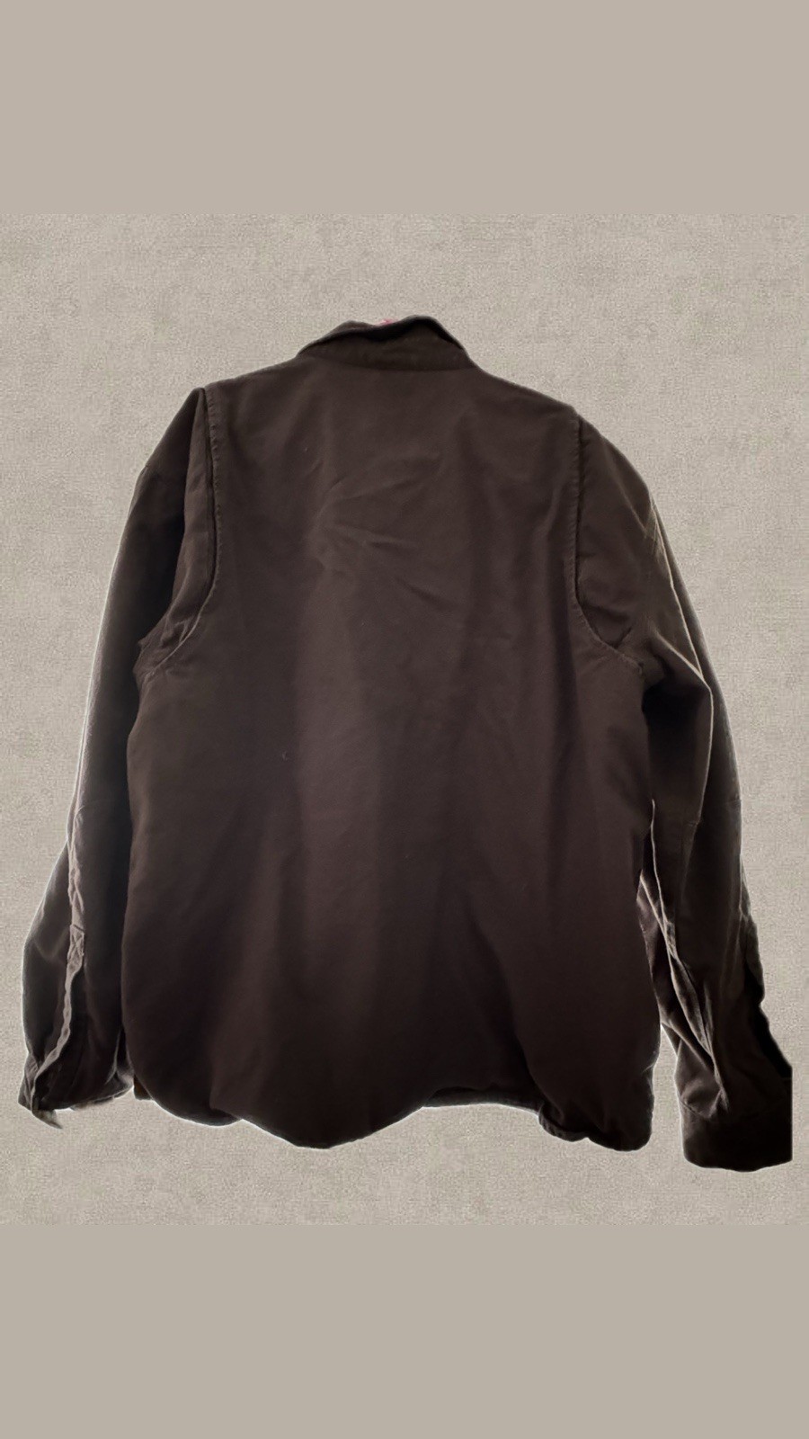 Carhartt Weathered Canvas Shirt Jacket Men's XL Brown Plaid Flannel Lined 100590 thumbnail 2