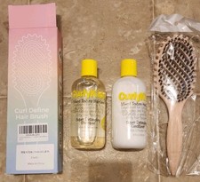 CurlyKids Super Detangle Kids Shampoo Conditioner Set Hair Care Brush