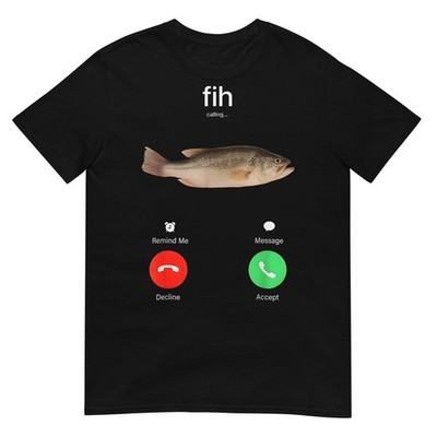 Lustiger Fih Anruf Erinnerung Nachricht Ablehnen Annehmen Anruf Fisch Herren Top