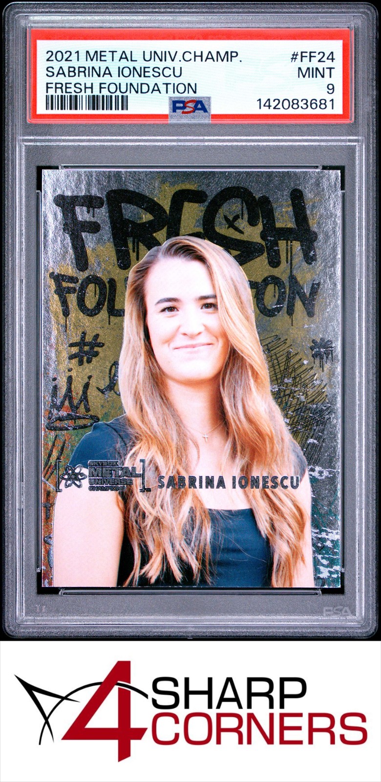 2021 SKYBOX METAL UNIVERSE CHAMPION FRESH FOUNDATION SABRINA IONESCU POP 6 PSA 9