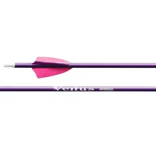 Victory Archery Venus Youth Arrows, Purple, 600 Spine, 3 Pack (YGPP-600FF2GP-3)