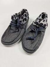Hey Dude Shoes Women's Size Britt Gray Cheetah Animal Print Woven Size 8