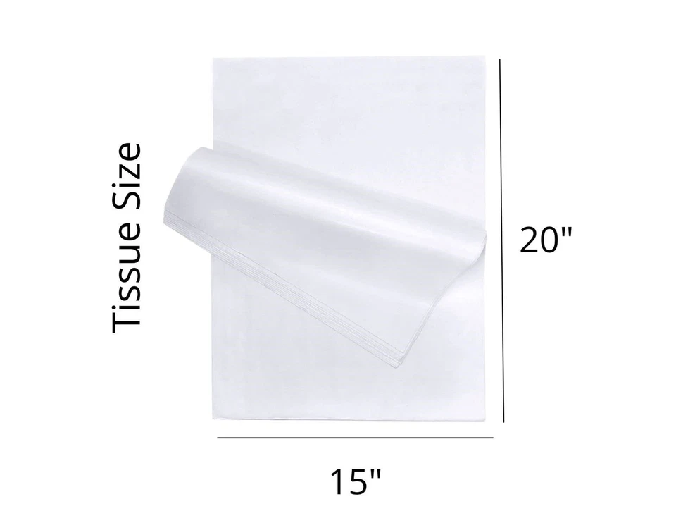 White Tissue Paper 15"x20" 960 Pack for Gifts Games Birthdays Easter Mothers ... - Image 2 of 3