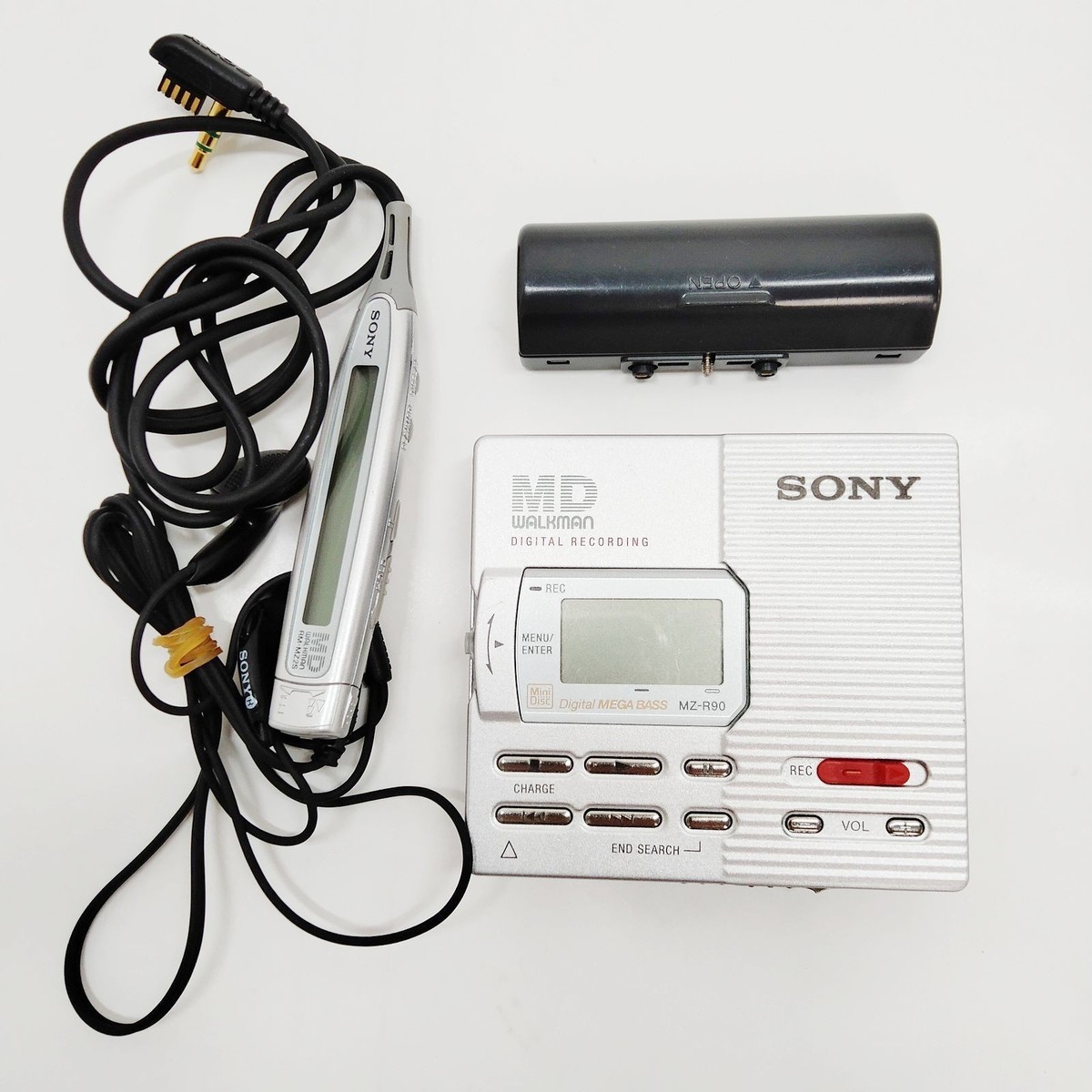 ソニーSONY MZ-R90 Sony MZ-R90 MD Recorder Tested Remote AA Case Rust Japan 2272868