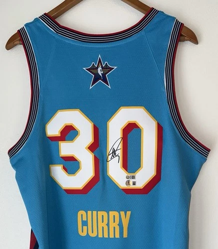 Stephen Curry Signed 2025 NBA All-Star Game MVP Auto Jersey Warriors USASM & BAS