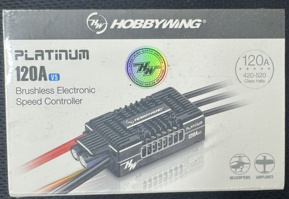 Hobbywing 30203401 Platinum Pro 120A V4 120 Amp ESC : 420-520 Class Helis