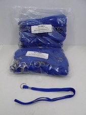 200 Pack Bulk Lanyard for ID Badge Holder Keys Durable Flat 3/8" With Ring Keys