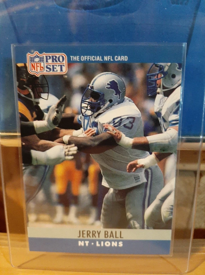 1990 Pro Set #96 Jerry Ball Lions Quality Nose Tackle Vintage NFL Rookie Card