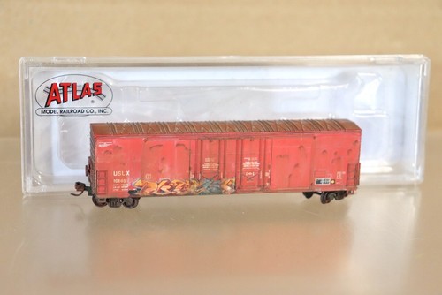ATLAS 50 001 416 N WEATHERED USLX EVANS 53' DOUBLE PLUG DOOR BOX CAR 10668 on | Zustand: Used