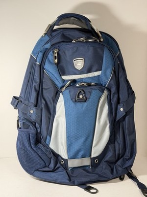 High Sierra Elite Fly-By 17'' computer backpack in blue and grey