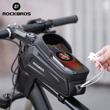 ROCKBROS Cycling Bike Front Frame Bag Waterproof Touch Screen Top Tube Phone Bag