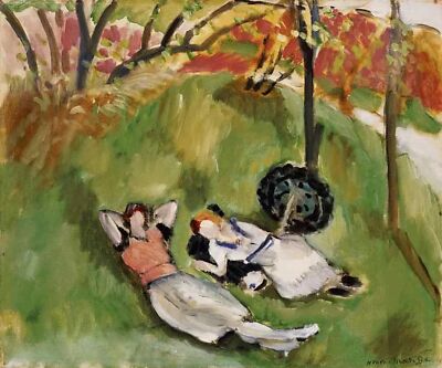 Henri Matisse Two Figures Reclining in a Landscape 1921 17'' x 22'' Archival Print