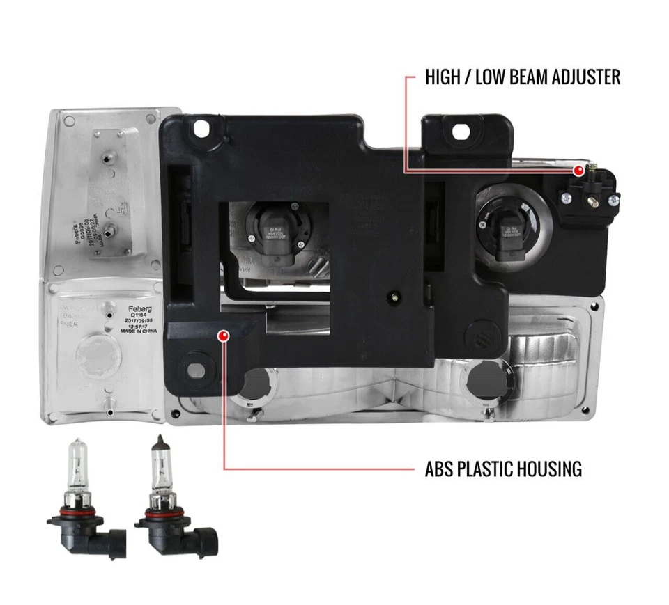 Faros cromados para GMC Sierra Yukon 94-98 + señales de giro + 4 piezas esquina ámbar Foto 3 de 4