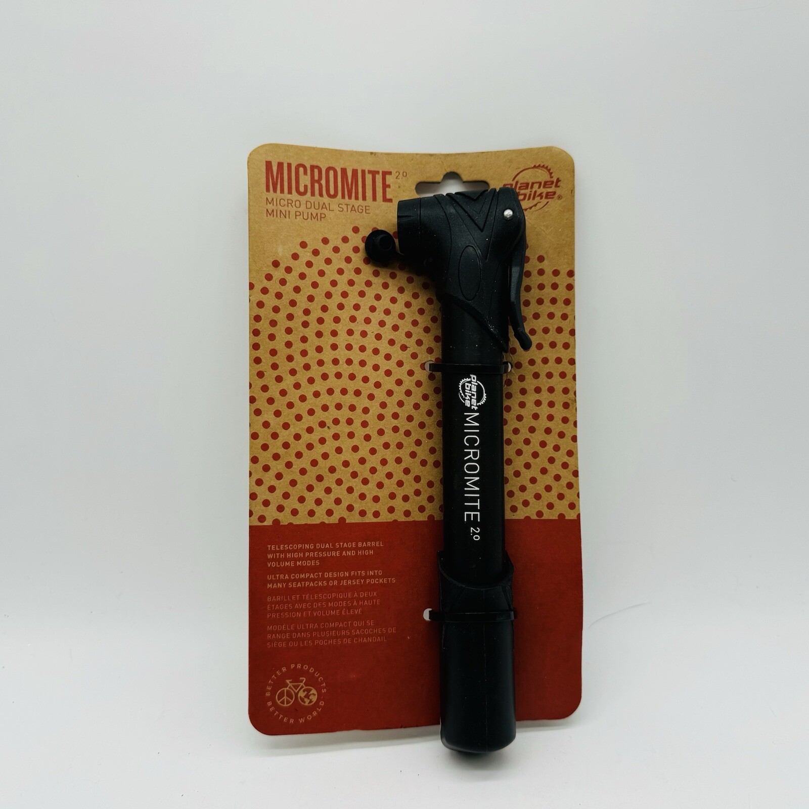 Bike Pump Planet Bike Micromite Micro Dual Stage Mini Pump Bicycle Pump