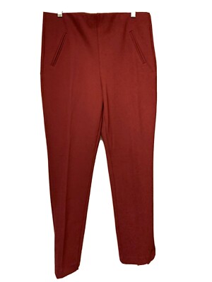 Chicos Tummy Control Ponte Pants, Cranberry spice, Sz 1 (M Or US 8-10), NWOT