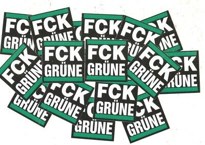 500x FCK GRÜNE Aufkleber ACAB Ultras Protest Anti NATO Dieselverbot