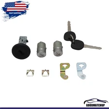 Ignition Key Switch Cylinder Kit with 2 Keys and Door Locks For 01-07 Chevrolet