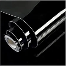 d-c-fix Black Contact Paper Glossy Waterproof Adhesive Stick Vinyl 17.75" x 10'