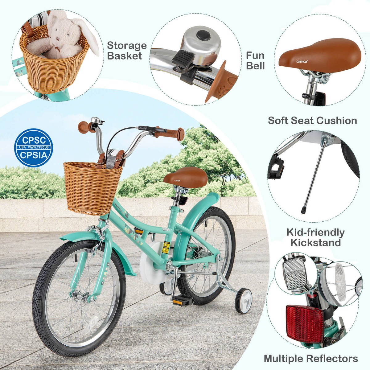 Cesta Para Bicicleta Set De Accesorios Para Bicicleta Infantil