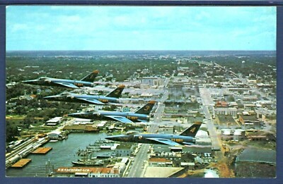 US Navy Blue Angels F-11F Tigers over Pensacola, Florida