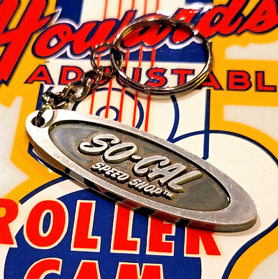 So-Cal Speed Shop metal KEYCHAIN vtg Hot Rod Custom key ring fob emblem ...
