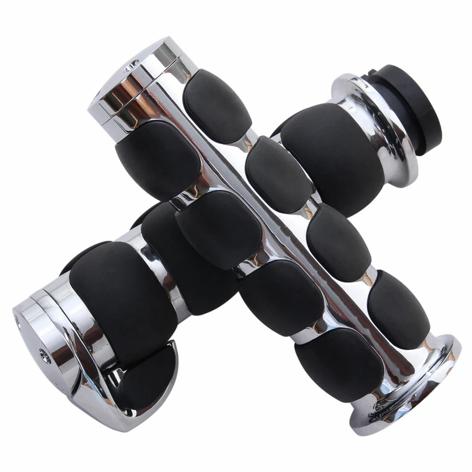 Empuñaduras de manillar de motocicleta de 1" con acelerador para Harley Honda Kawasaki Suzuki Foto 4 de 4