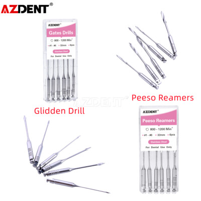 Dental Endo Peeso Reamers/Glidden Gates Drill Spiral Burs Root Canal 1#-6# files