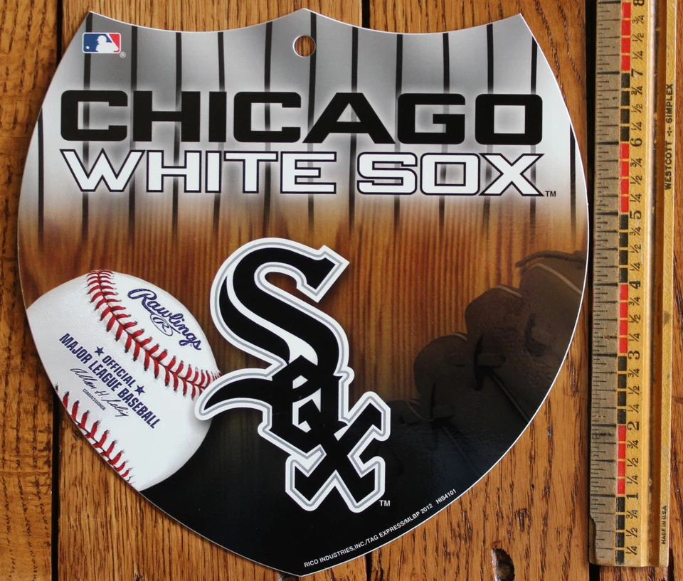 Baseball Sign Chicago White Sox Wall Decor Licensed MLB Interstate  - Image 2 of 2