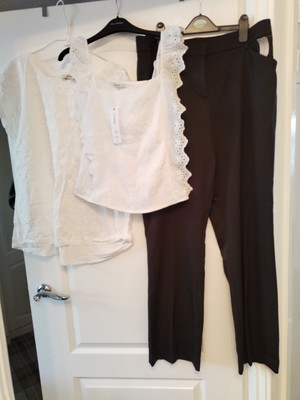 Ladies Bundle All Size 14.  TU Trousers New, George Top New & Papaya Used Top