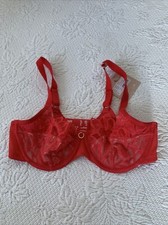 Panache Allure Bra Balcony Non Padded Underwired Womens Lace Lingerie 10761 Red