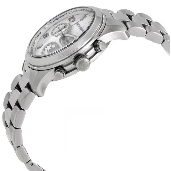 NEW MICHAEL KORS SILVER TONE STAINLESS STEEL RUNWAY  display picture 1
